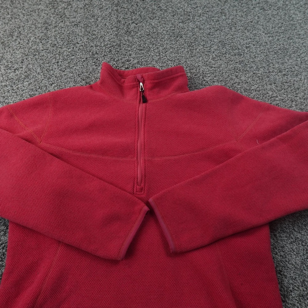 VTG Nike Pullover Womens L Red Pink ACG Fleece 1/4 Zip Mock Neck Outdoor Y2K 00s